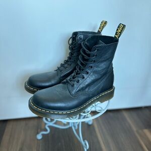 Dr. Martin Black Leather Lace-Up Boots